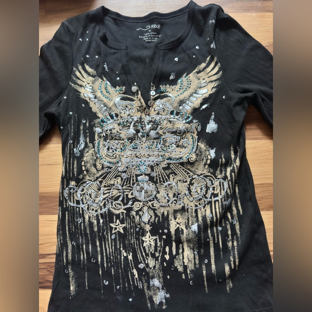 RXB 100% Cotton Decorative Shirt. XL 18” pit to pit. 26” collar to bottom.
